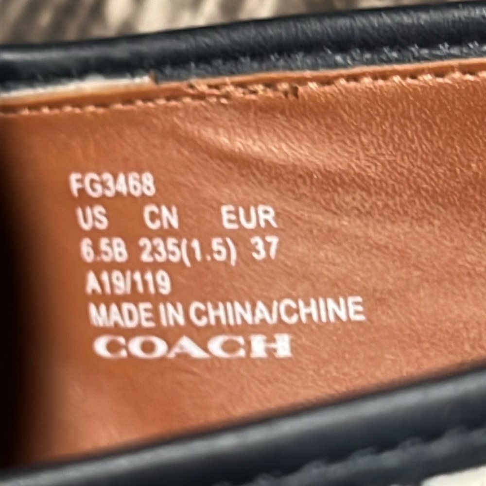 Coach Haley Loafer With Navy Gingham Print - Picture 11 of 11